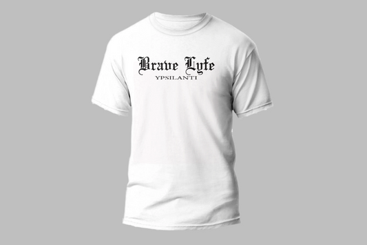 WHITE BRAVE LYFE T-SHIRT