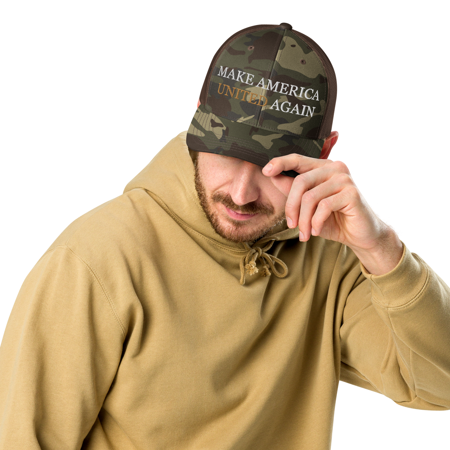 UNITE AMERICA Camouflage trucker hat